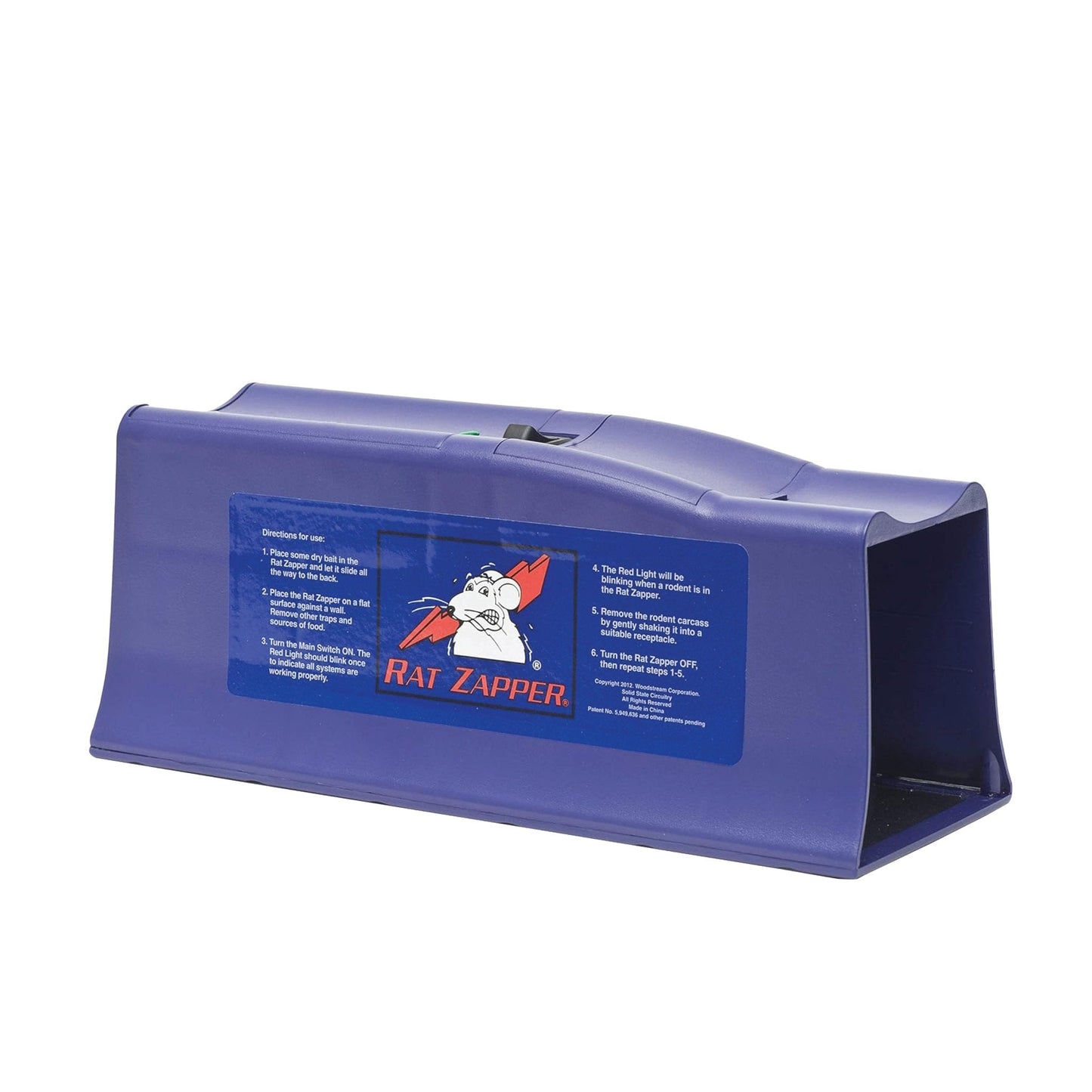 Electronic rat trap device top view