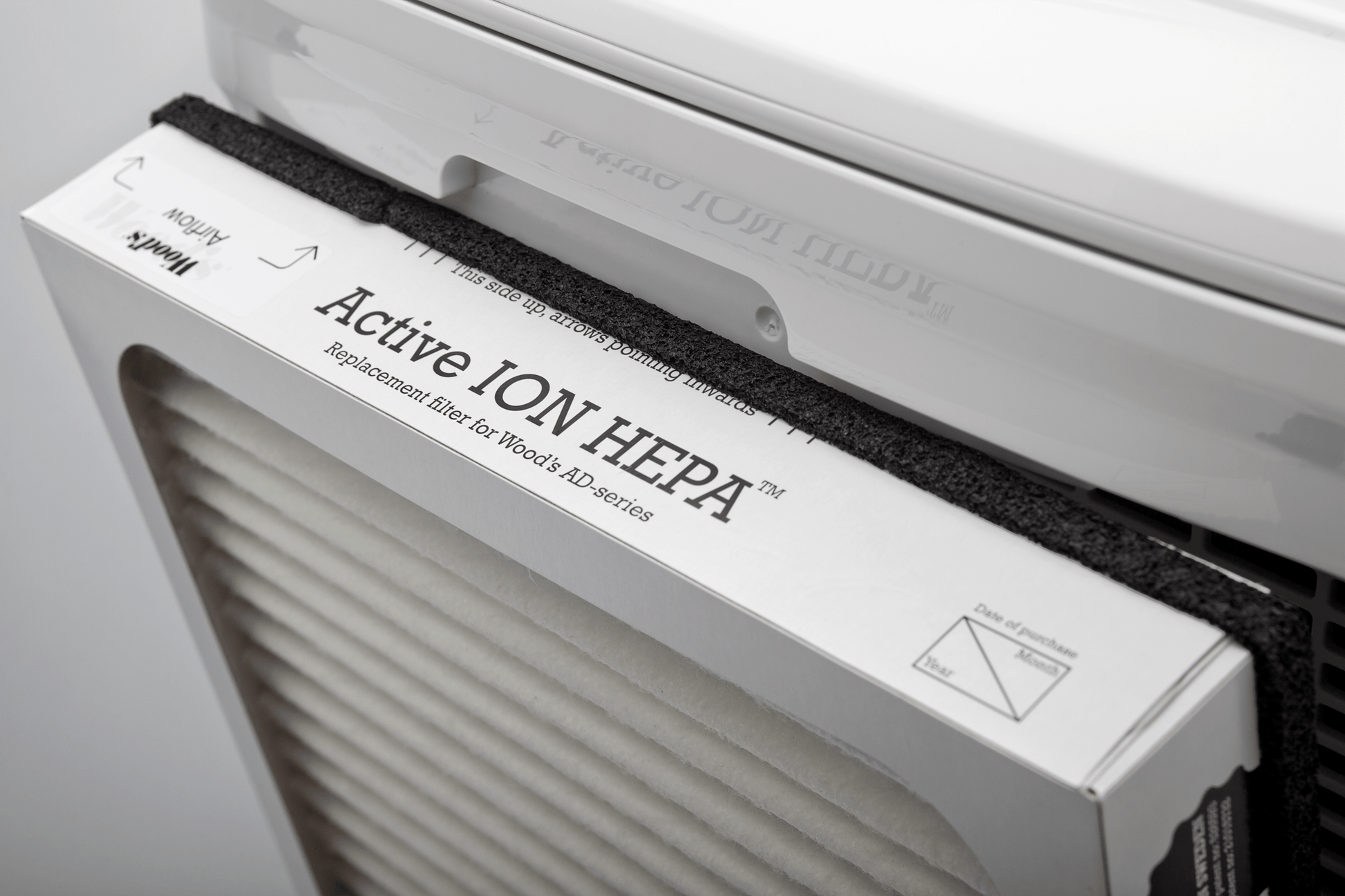 Active ION HEPA filter inside Wood’s AD20