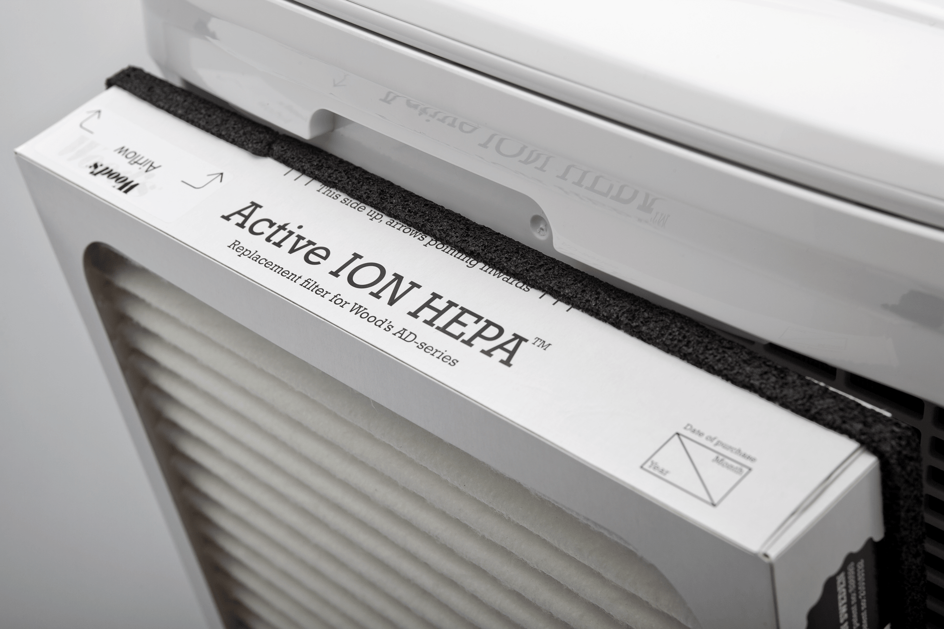 Active ION HEPA filter inside Wood’s AD30