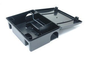 Lockable rodent bait station open lid