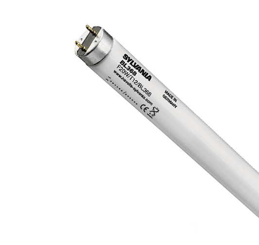 Sylvania F15W T8 BL368 UV lamp front view