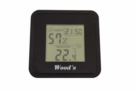 Woods WHG-1 digital hygrometer front display